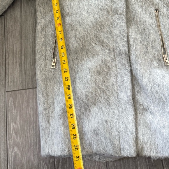 H&M|Oversized longline wool coat in faux mohair,moto zip•••Size 10,Classic style - Picture 13 of 15